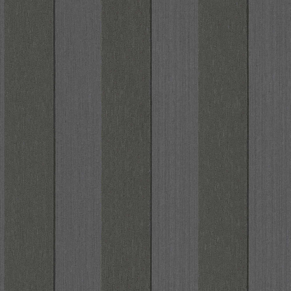 Tessuto 2 - Flocked Stripe textile wallpaper AS Creation Roll Dark Grey  961944