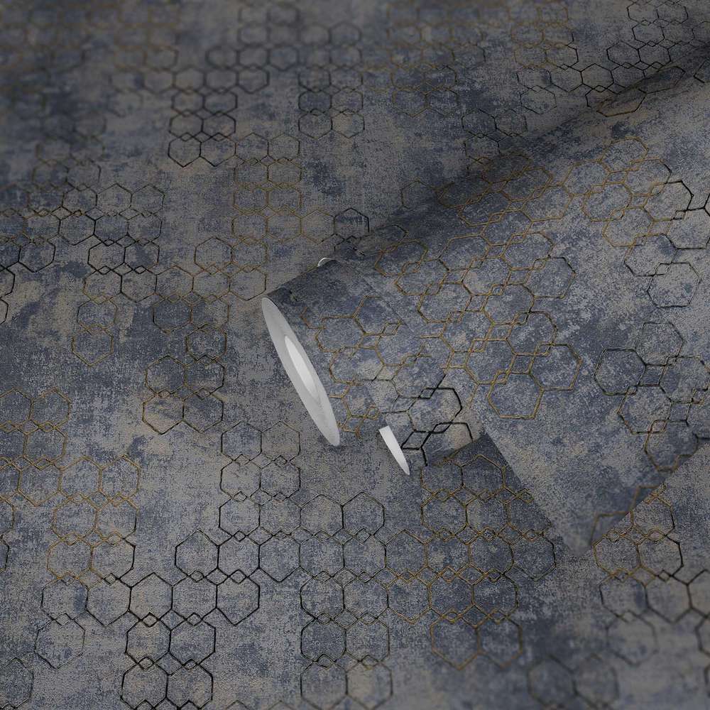 New Walls - Gilded Geometric geometric wallpaper AS Creation    