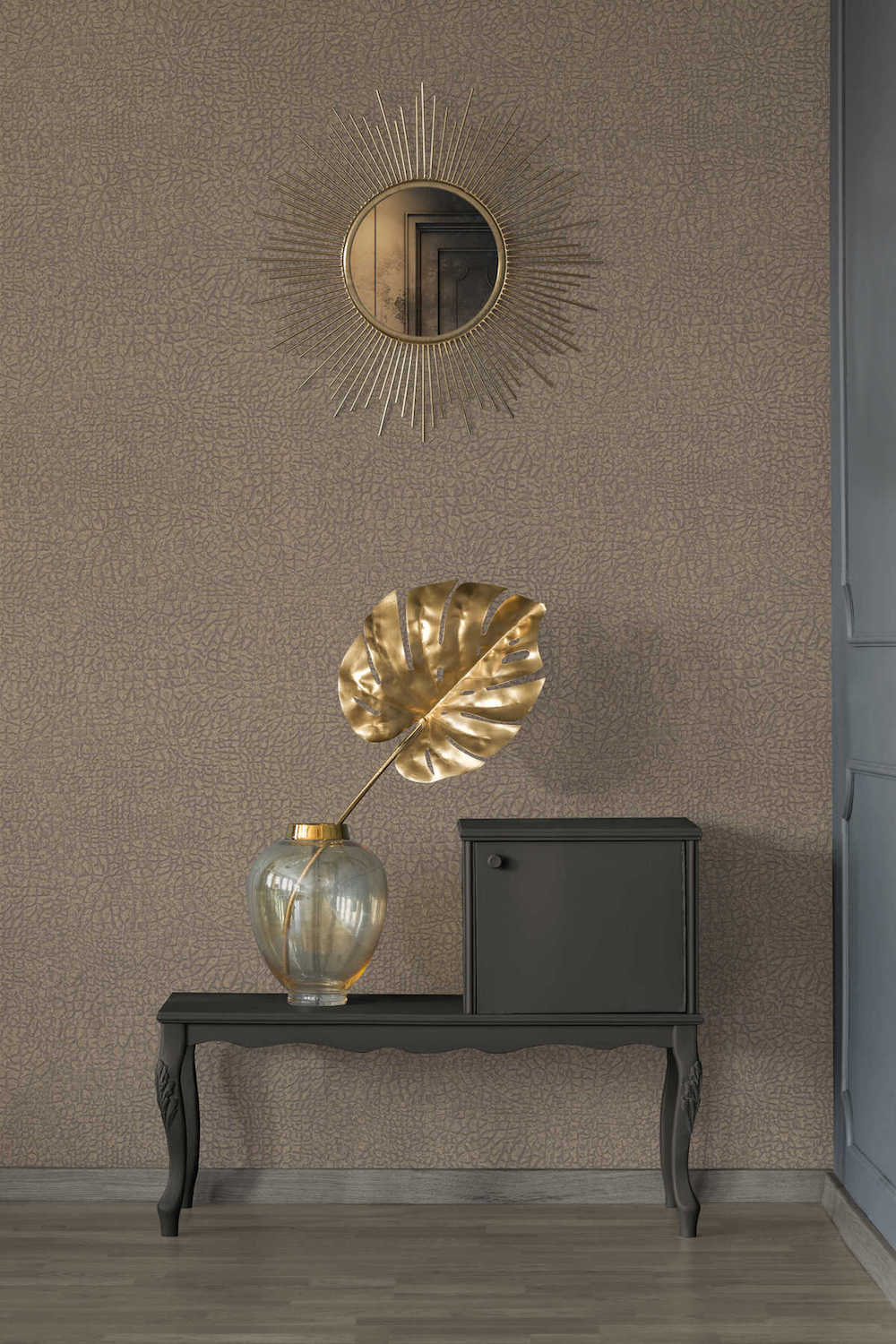Absolutely Chic - Leather Metallic bold wallpaper AS Creation    