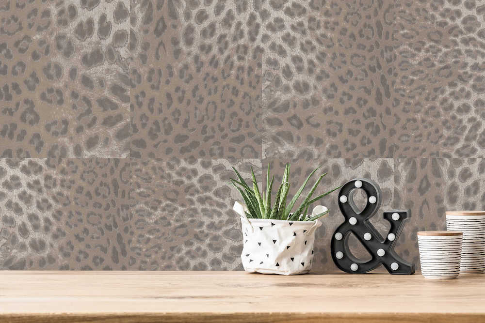 Desert Lodge - Leopard Tiles botanical wallpaper AS Creation    