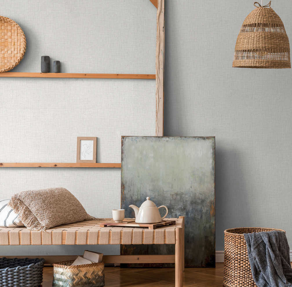 Metropolitan Stories 2 - Seamless Linen Look Sophistication plain wallpaper AS Creation    