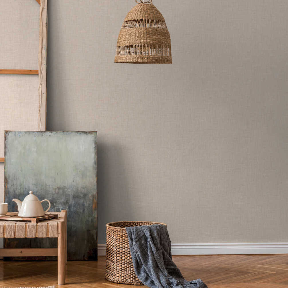 Metropolitan Stories 2 - Seamless Linen Look Sophistication plain wallpaper AS Creation    