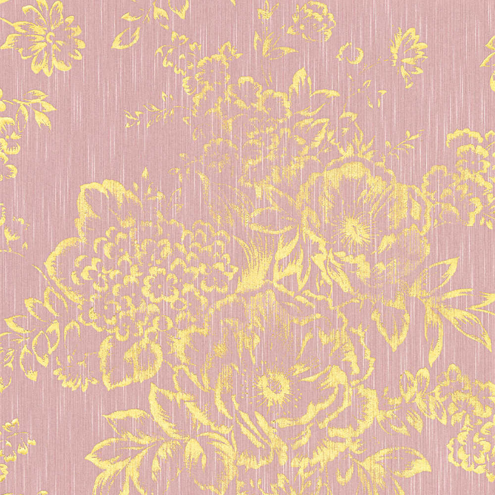 Metallic Silk textile wallpaper AS Creation Roll Pink  306575
