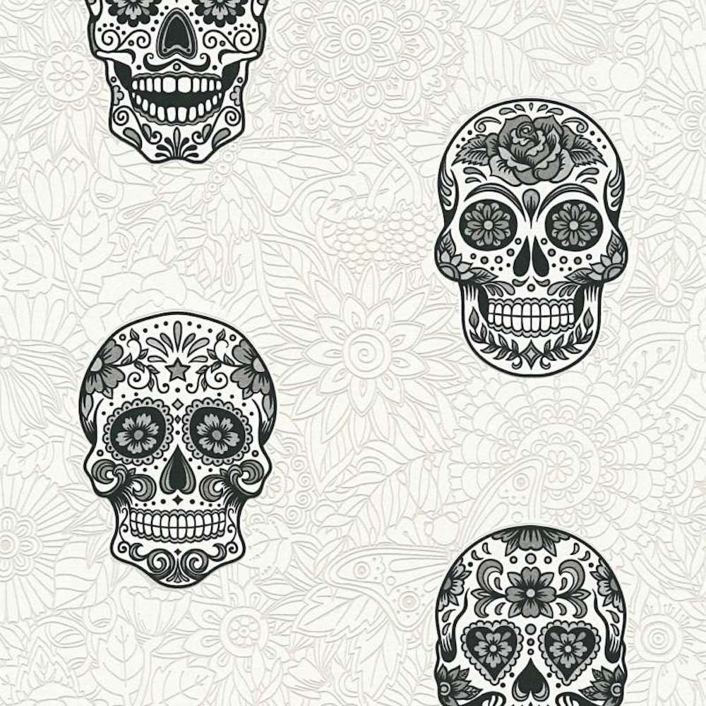 Club Tropicana - Candy Skulls kids wallpaper AS Creation Roll White  358171