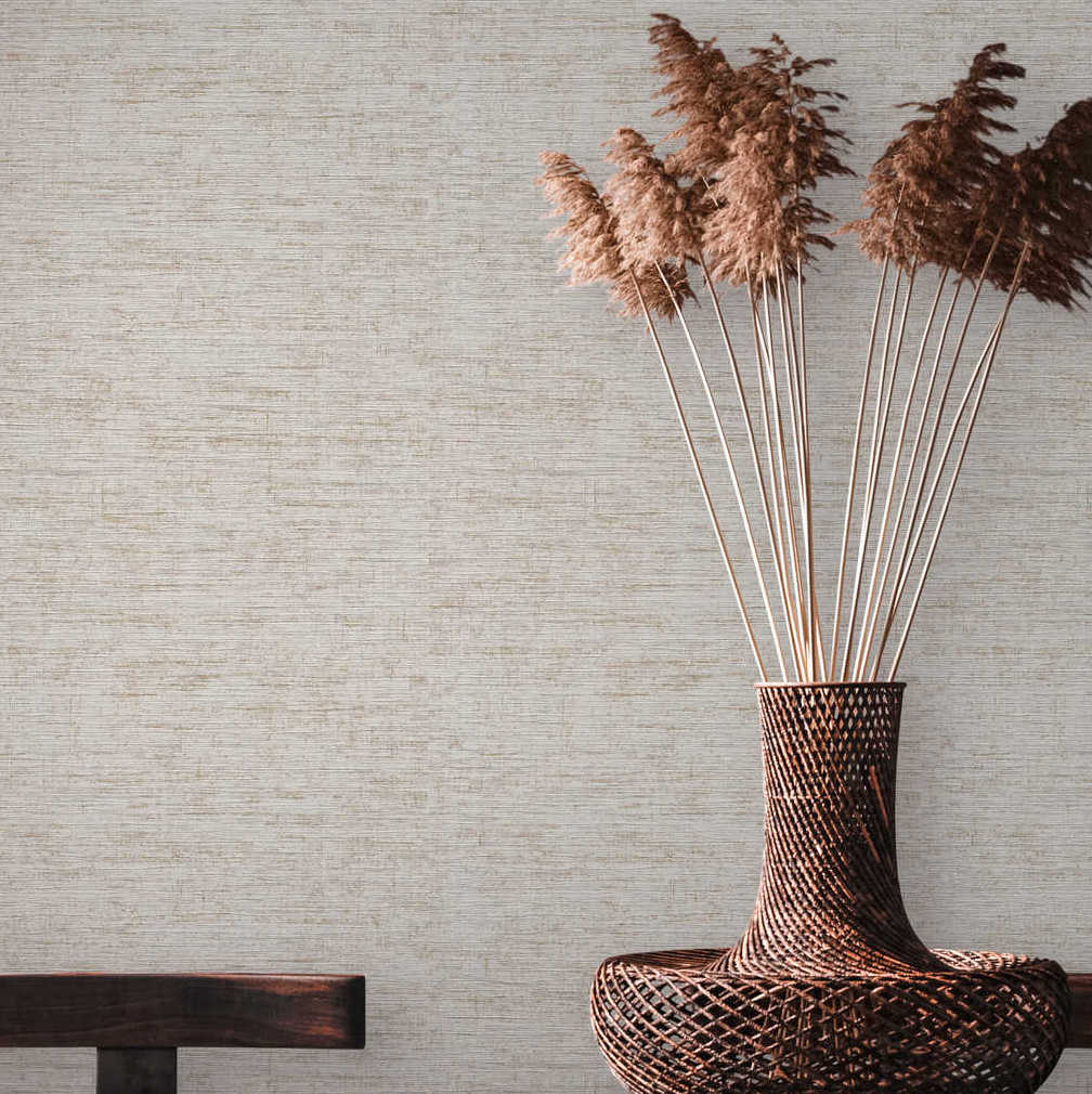 Metropolitan Stories 2 - Luxe Raw Linen Texture plain wallpaper AS Creation    