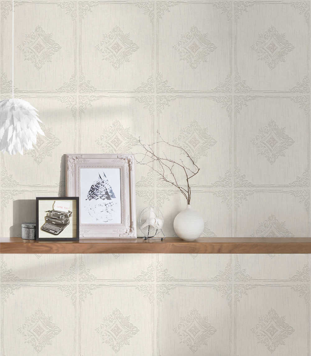 Tessuto 2 - Textural Tiles textile wallpaper AS Creation    