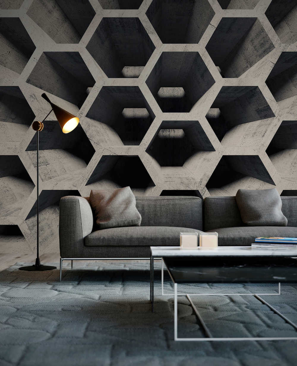 Design Walls - HoneyComb Structure digital print AS Creation    