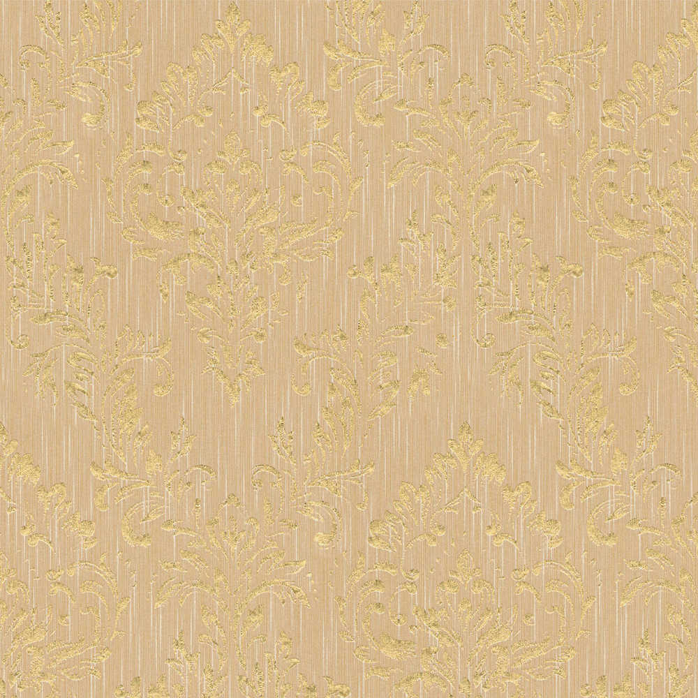 Metallic Silk textile wallpaper AS Creation Roll Gold  306594