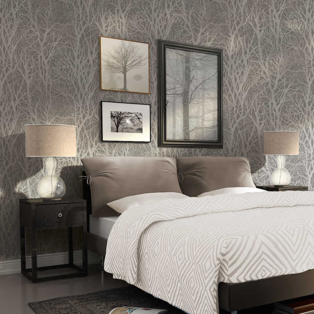 New life - Forest in Silhouette botanical wallpaper AS Creation    