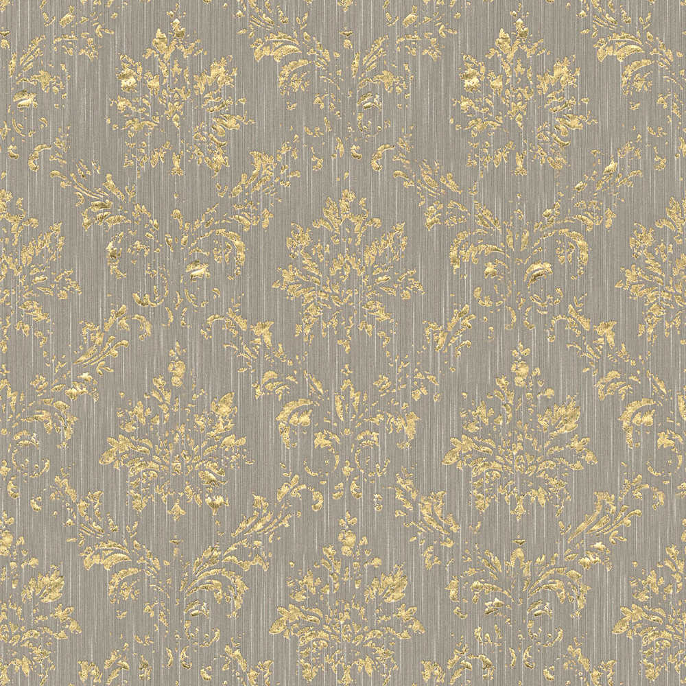 Metallic Silk textile wallpaper AS Creation Roll Taupe  306625
