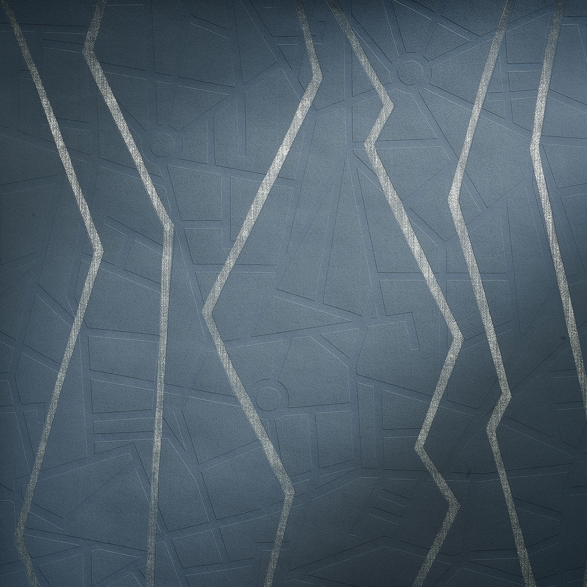 Slow Living - Connection stripe wallpaper Hohenberger Roll Dark Blue  64636