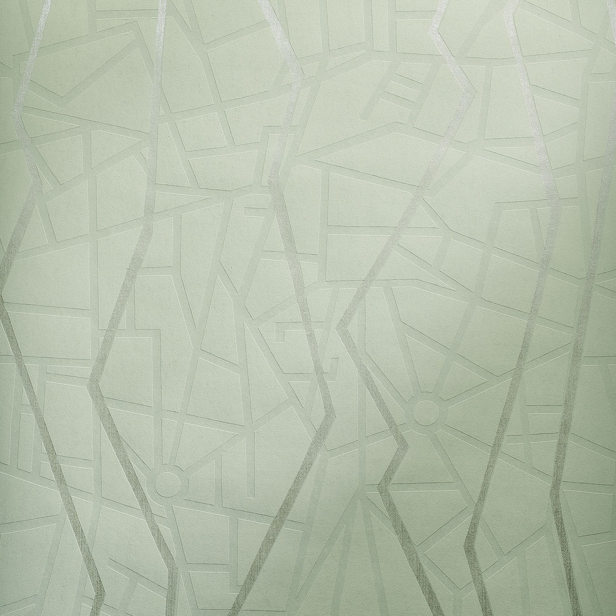 Slow Living - Connection stripe wallpaper Hohenberger Roll Light Green  64637