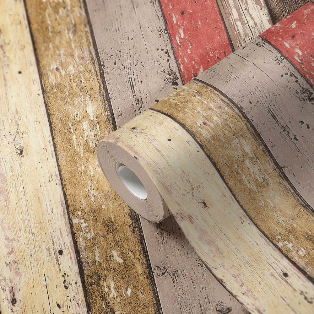 Industrial Elements - Timber Board industrial wallpaper AS Creation    