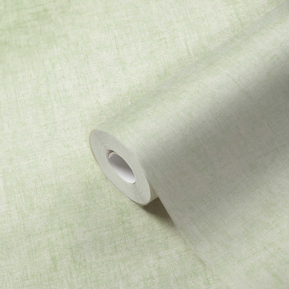 Greenery - Lovely Linen Look plain wallpaper AS Creation    