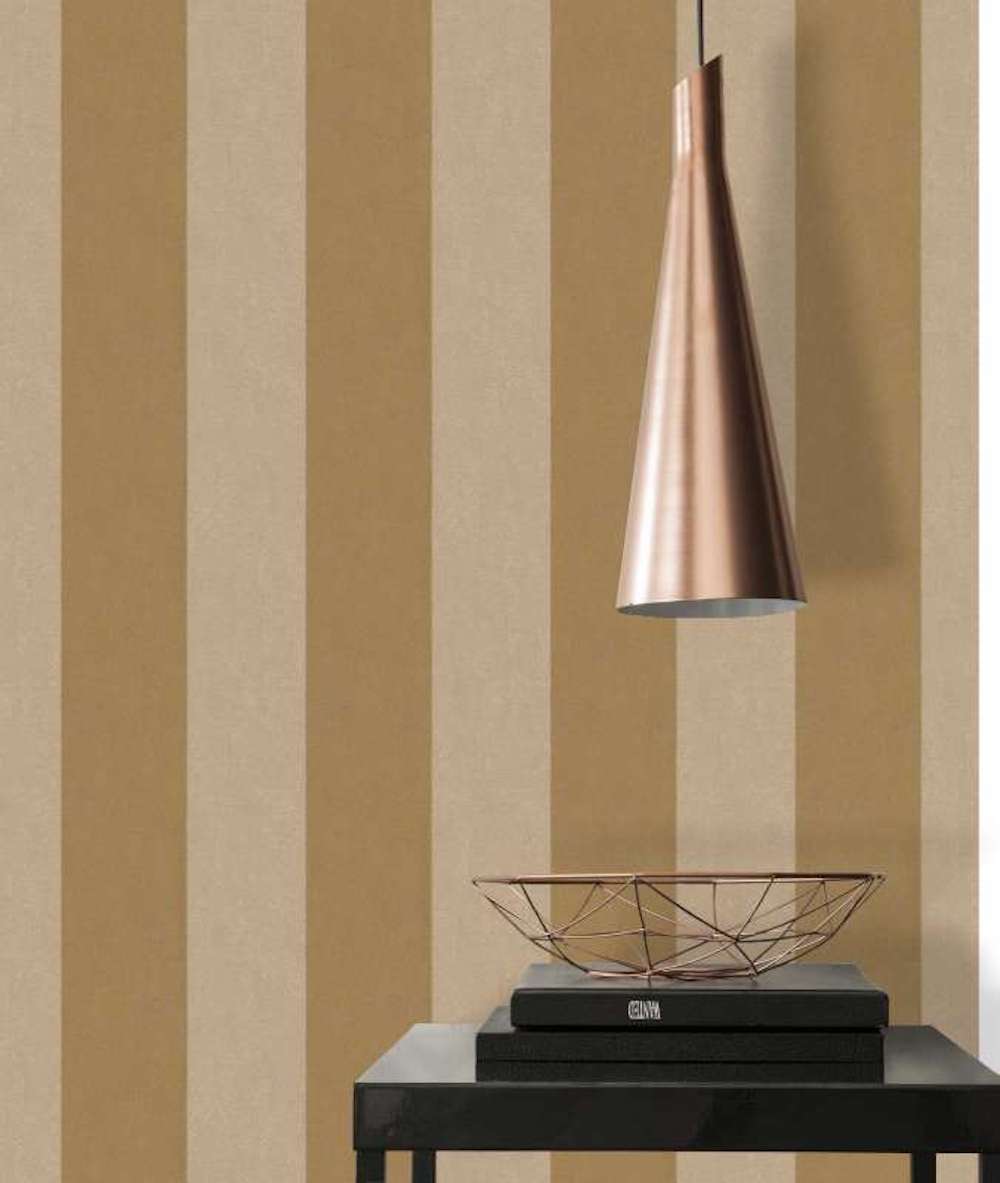 Castello -  Flock Baroque Stripe textile wallpaper AS Creation    