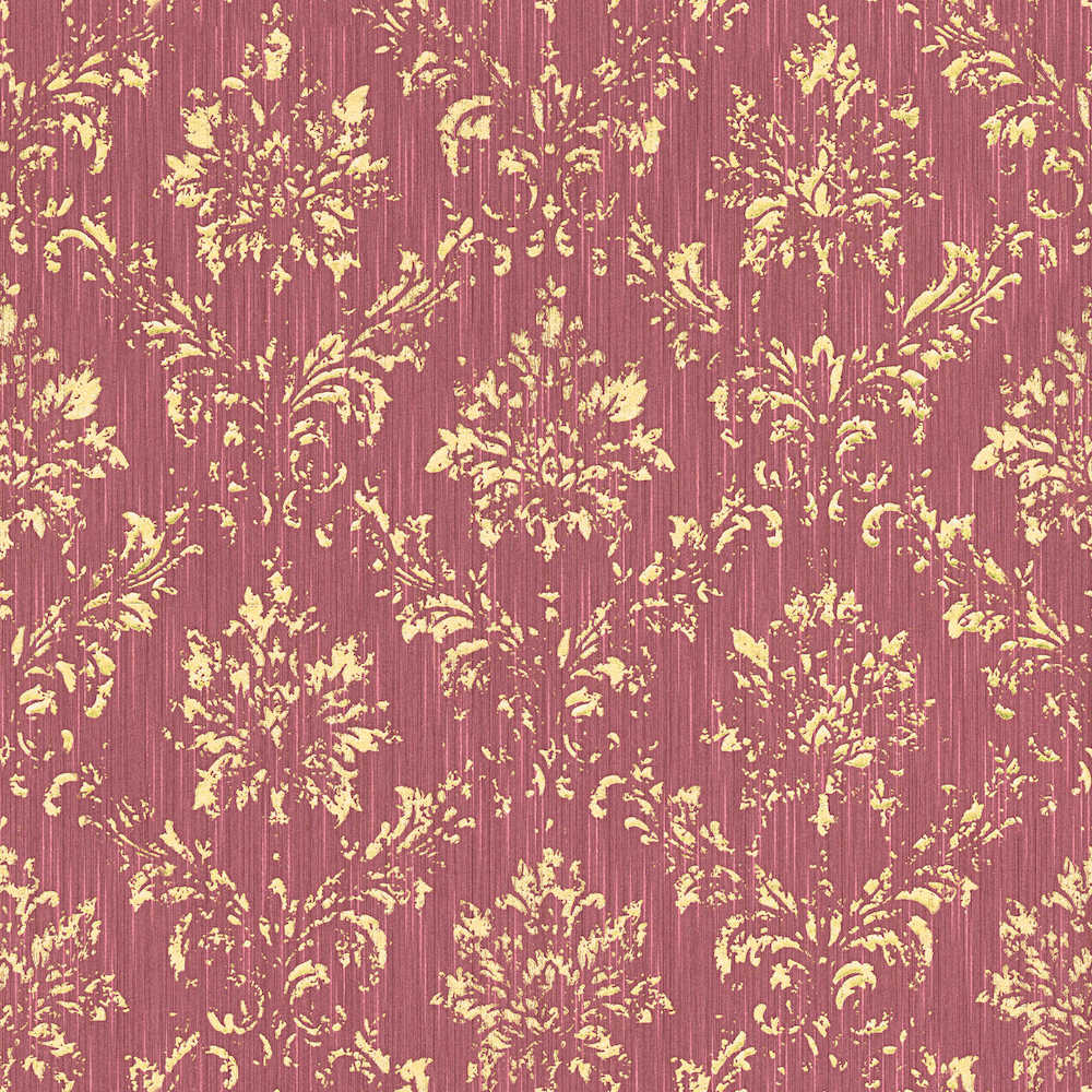 Metallic Silk textile wallpaper AS Creation Roll Dark Pink  306626