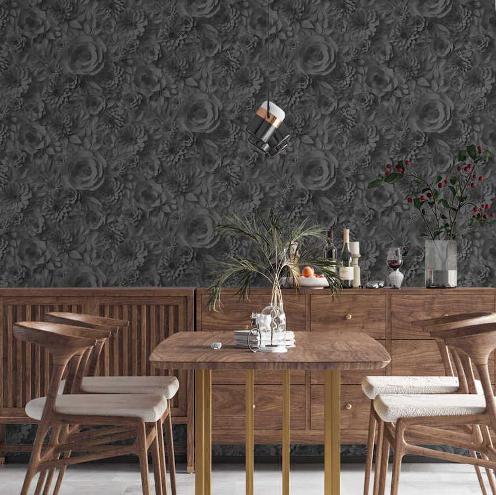 Pint Walls -  3D Effect Roses botanical wallpaper AS Creation    