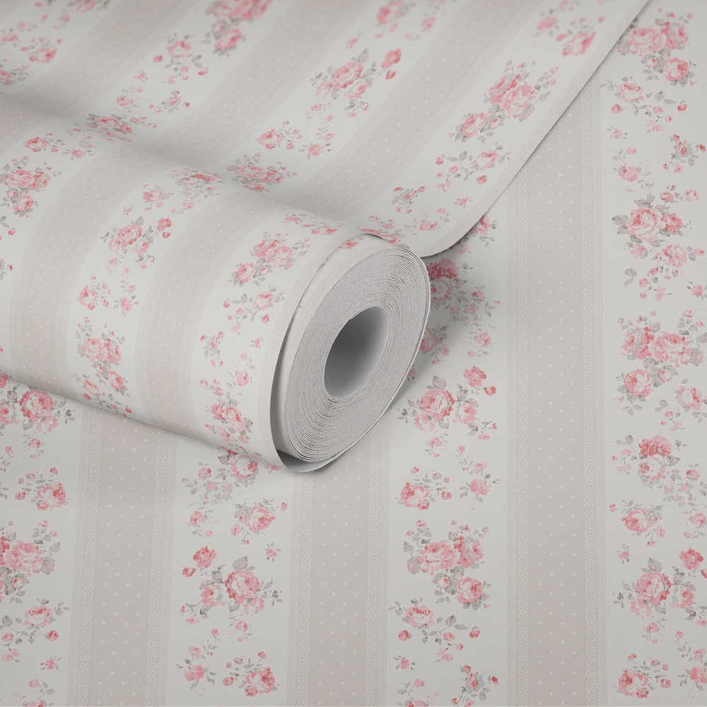 Maison Charme - Stripes & Flowers stripe wallpaper AS Creation    