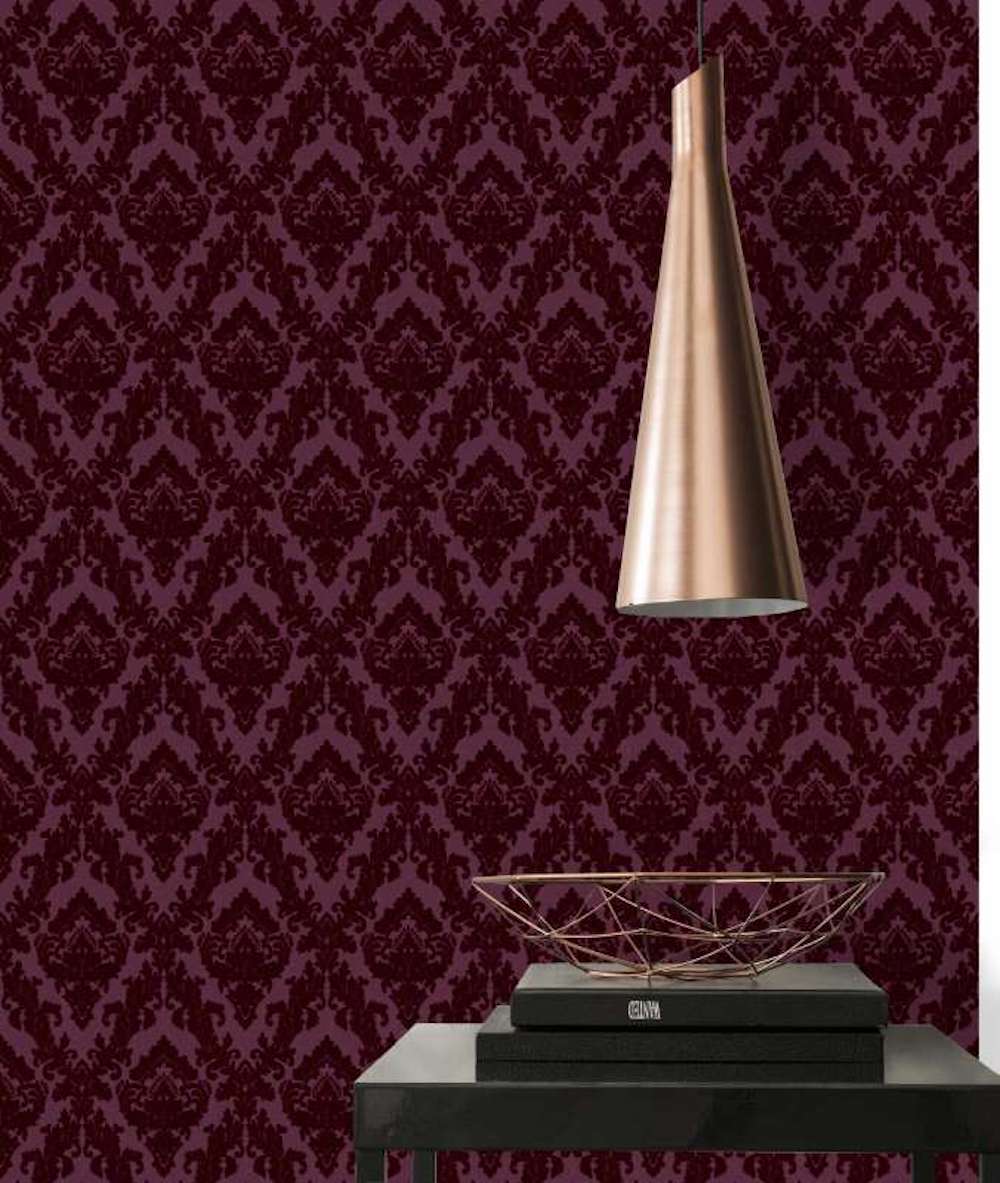 Castello - Flocked Damask Opulence textile wallpaper AS Creation    