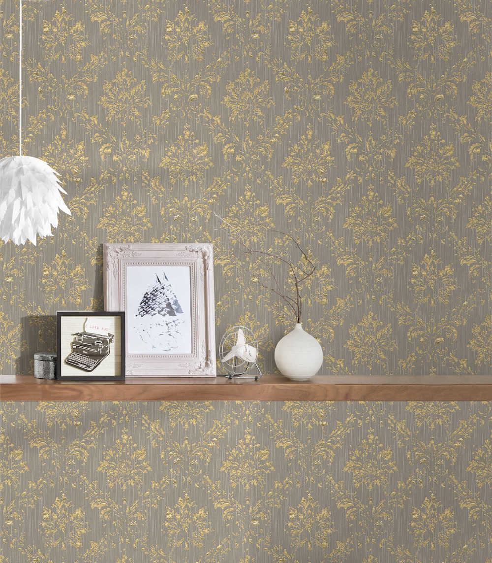 Metallic Silk textile wallpaper AS Creation    