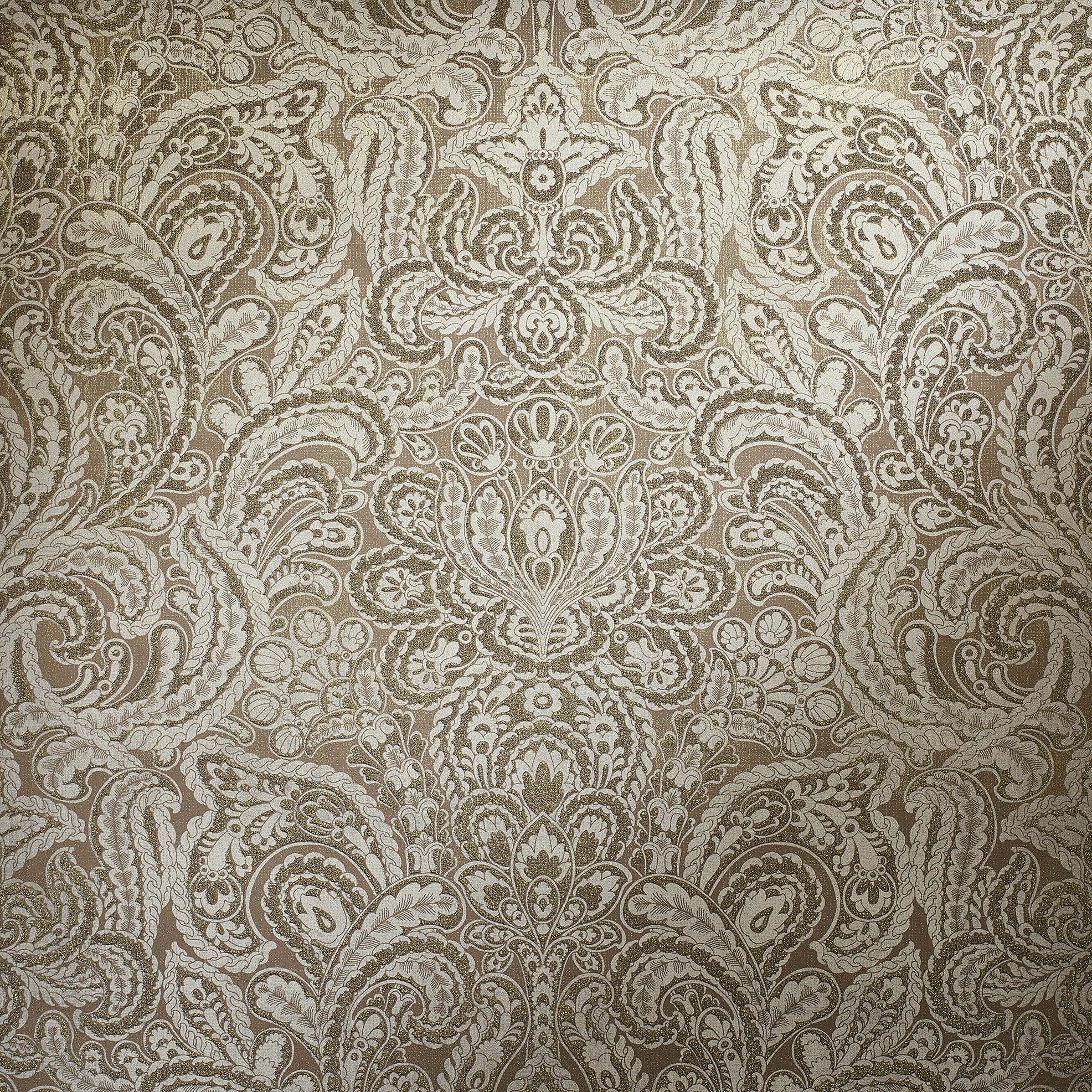 Adonea - Aphrodite Glass Beads damask wallpaper Hohenberger Roll Grey  81196