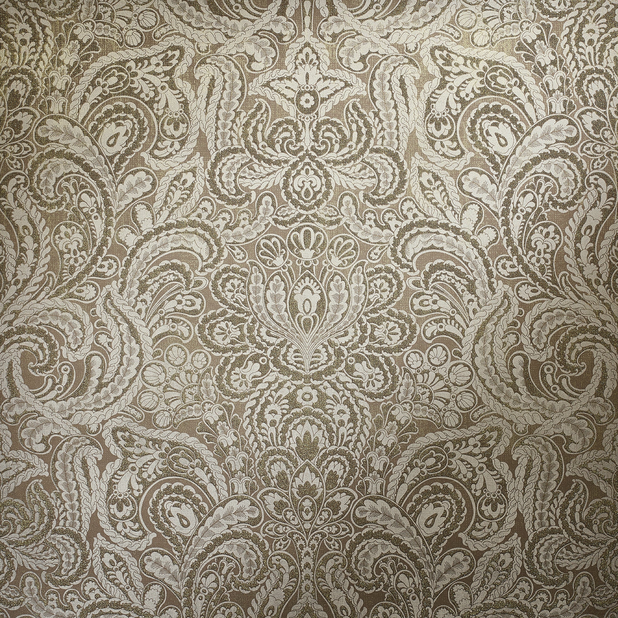 Adonea - Aphrodite Glass Beads damask wallpaper Hohenberger Roll Grey  81196