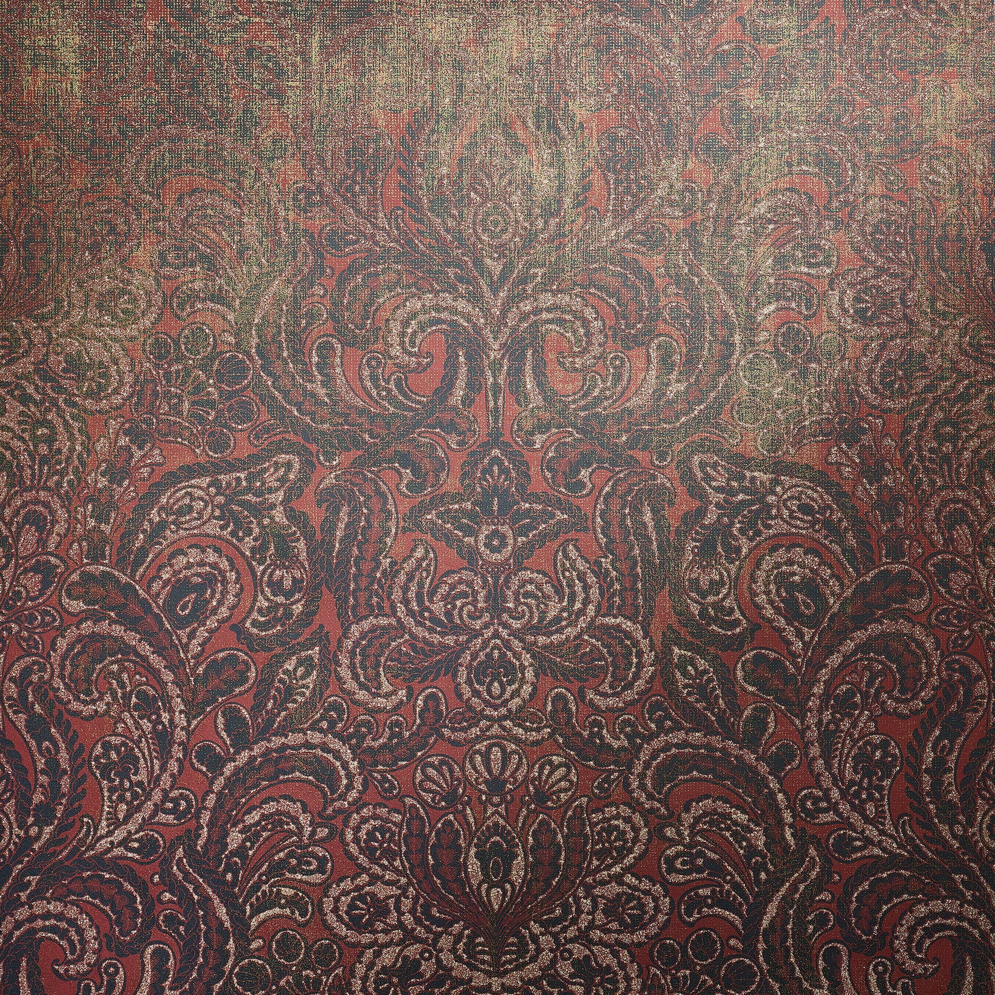 Adonea - Aphrodite Glass Beads damask wallpaper Hohenberger Roll Dark Red  81199