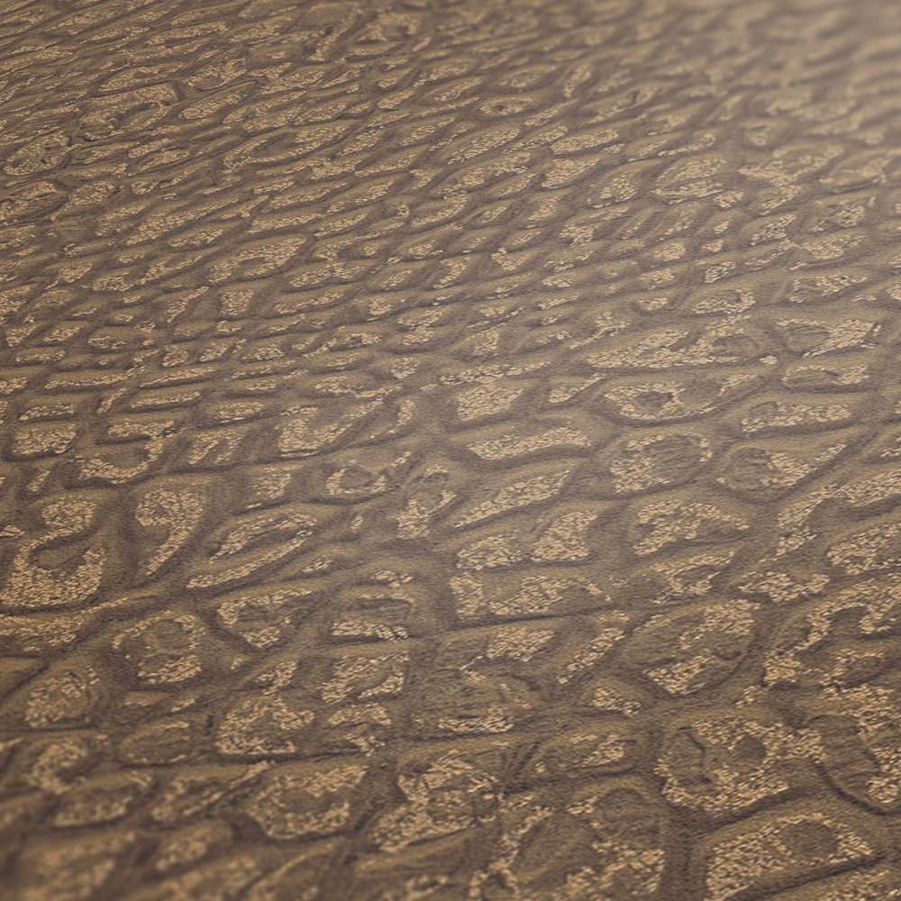 Absolutely Chic - Leather Metallic bold wallpaper AS Creation    