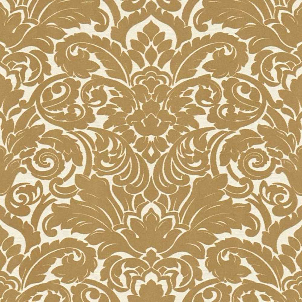 Castello - Flocked Damask textile wallpaper AS Creation Roll Gold  335832