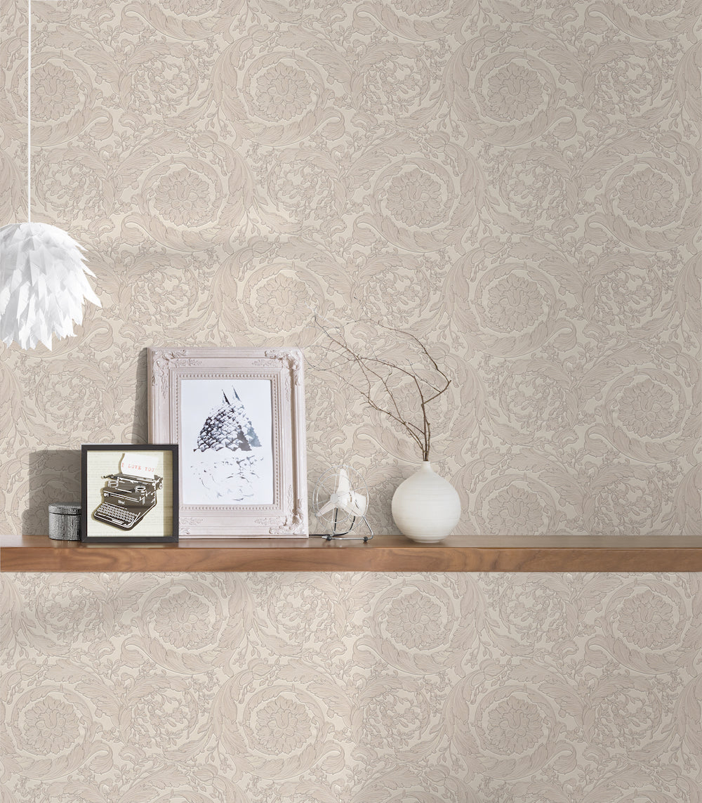 Versace 4-  Classic Floral Swirls designer wallpaper AS Creation    