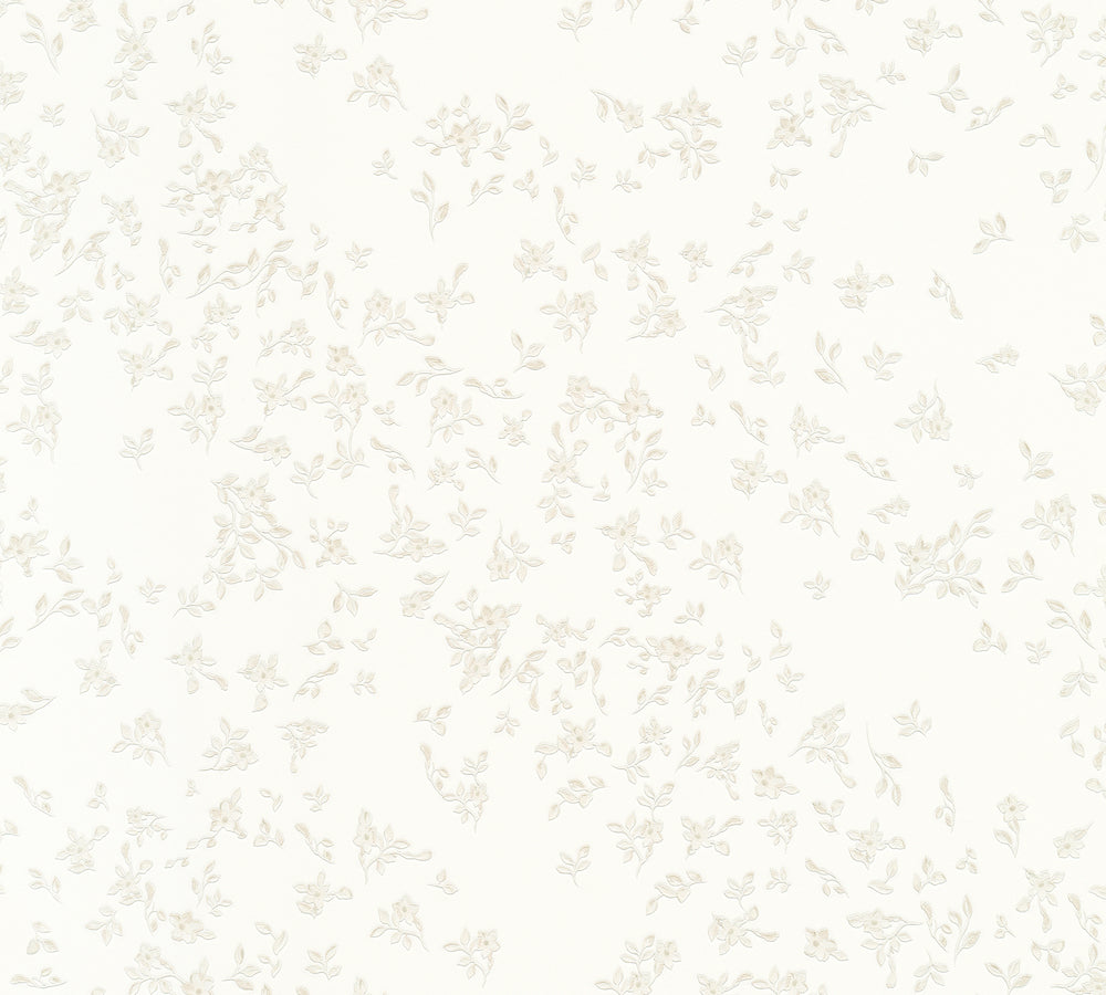 Versace 4- Petite Flowers designer wallpaper AS Creation Roll Light Cream  935852