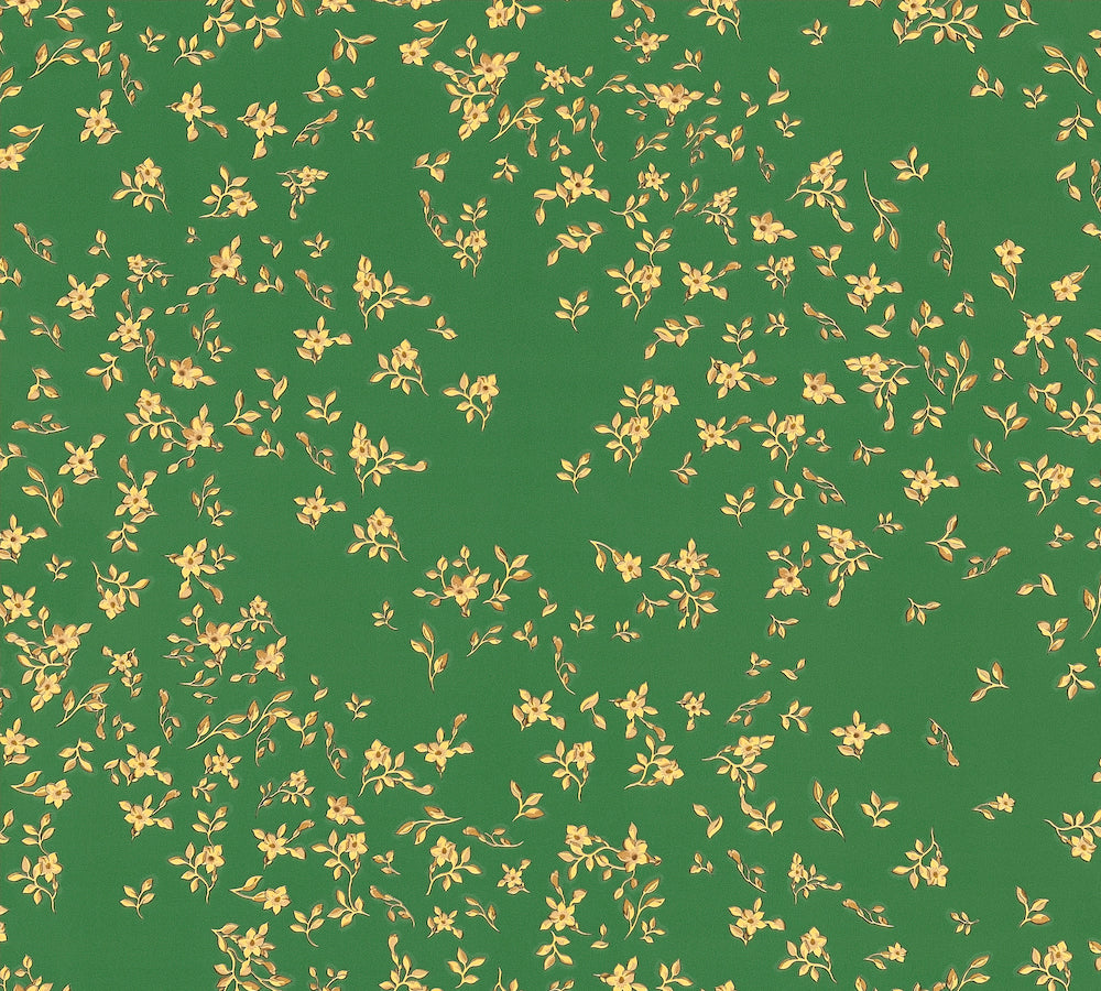 Versace 4- Petite Flowers designer wallpaper AS Creation Roll Green  935856