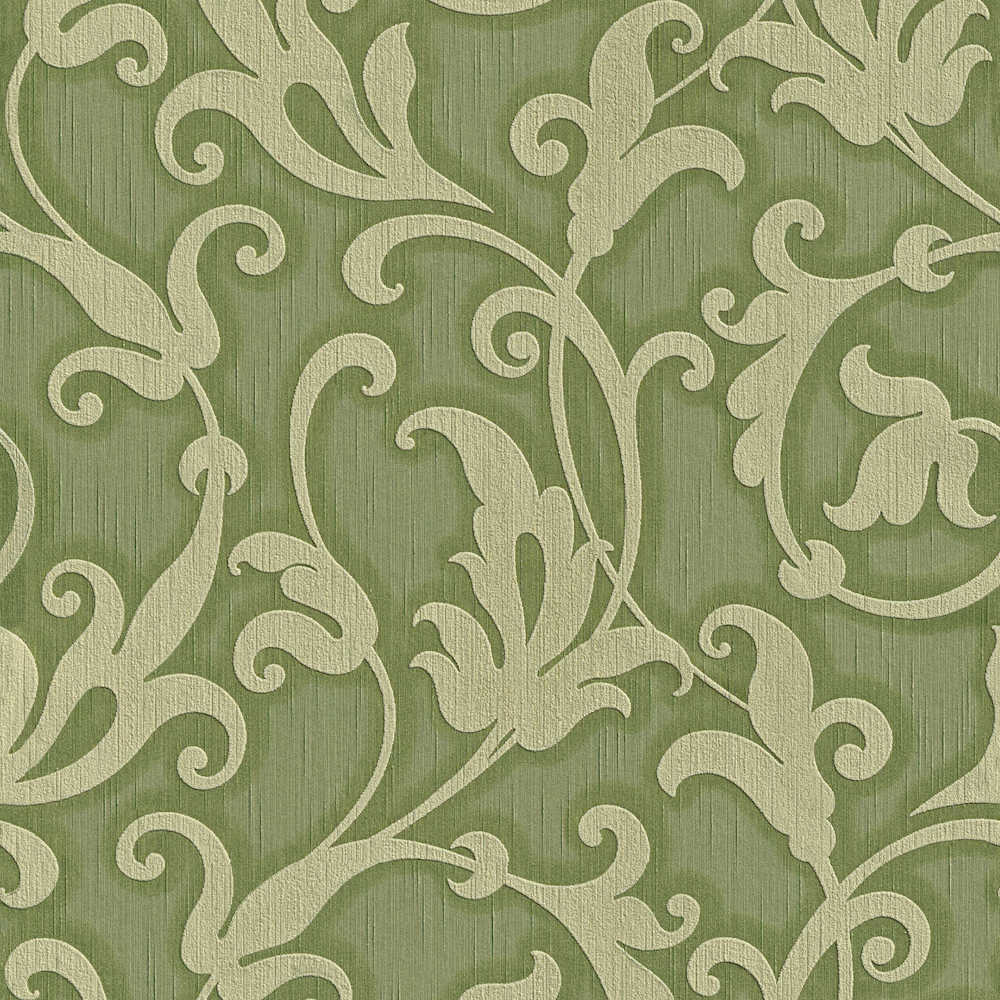 Tessuto - Fancy Filigree textile wallpaper AS Creation Roll Green  954904