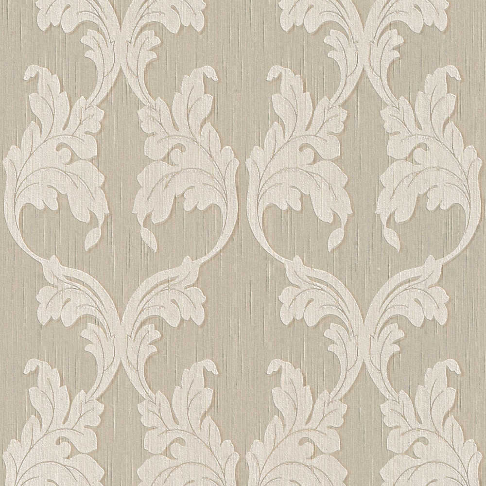 Tessuto - Textured Filigree textile wallpaper AS Creation Roll Taupe  956281