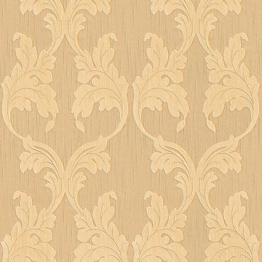 Tessuto - Textured Filigree textile wallpaper AS Creation Roll Yellow  956283
