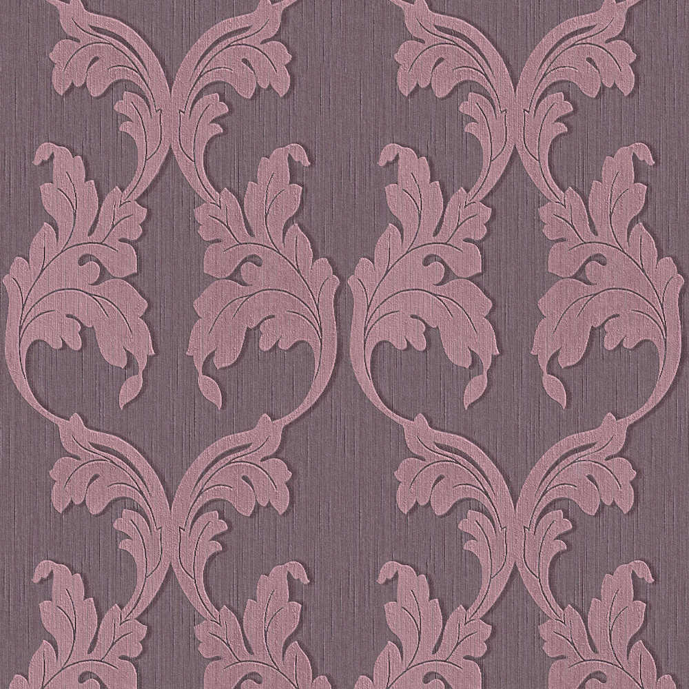 Tessuto - Textured Filigree textile wallpaper AS Creation Roll Purple  956285