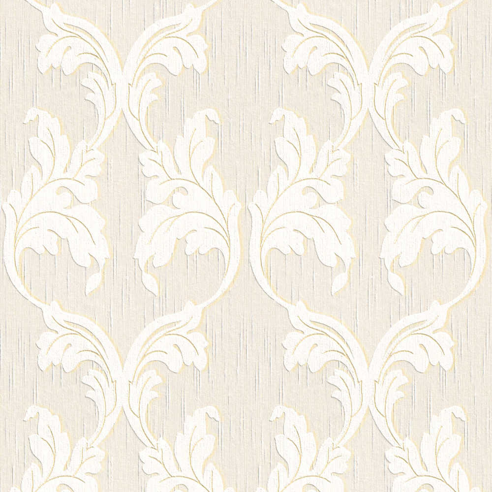 Tessuto - Textured Filigree textile wallpaper AS Creation Roll Dark Cream  956287