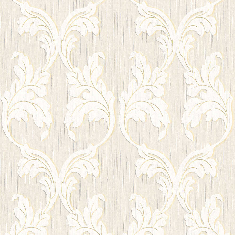 Tessuto - Textured Filigree textile wallpaper AS Creation Roll Dark Cream  956287