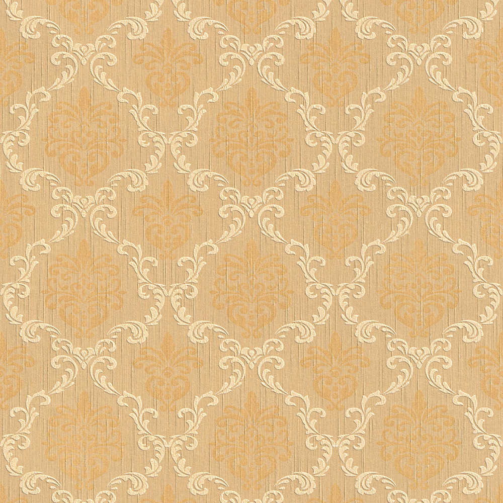 Tessuto - Filigree Trellis textile wallpaper AS Creation Roll Light Yellow  956293