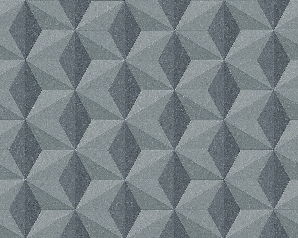 New life - Glittering Geometrics geometric wallpaper AS Creation Roll Grey  962552