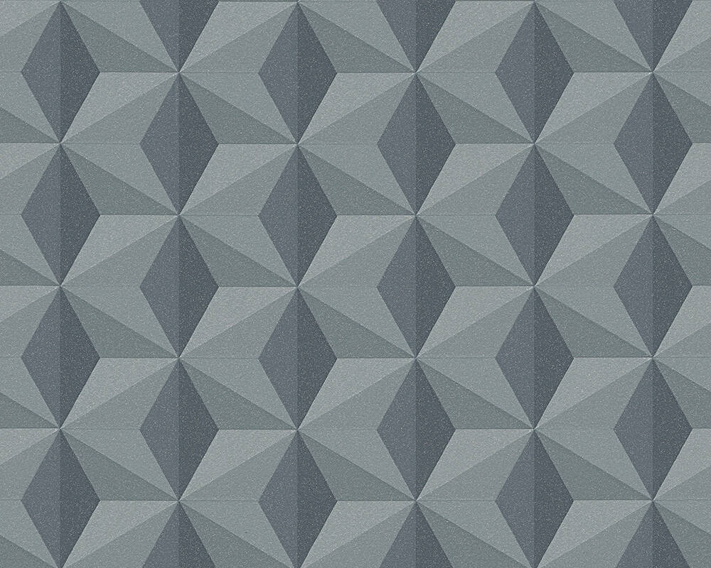 New life - Glittering Geometrics geometric wallpaper AS Creation Roll Grey  962552
