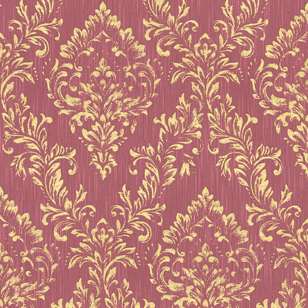 Metallic Silk textile wallpaper AS Creation Roll Dark Pink  306596