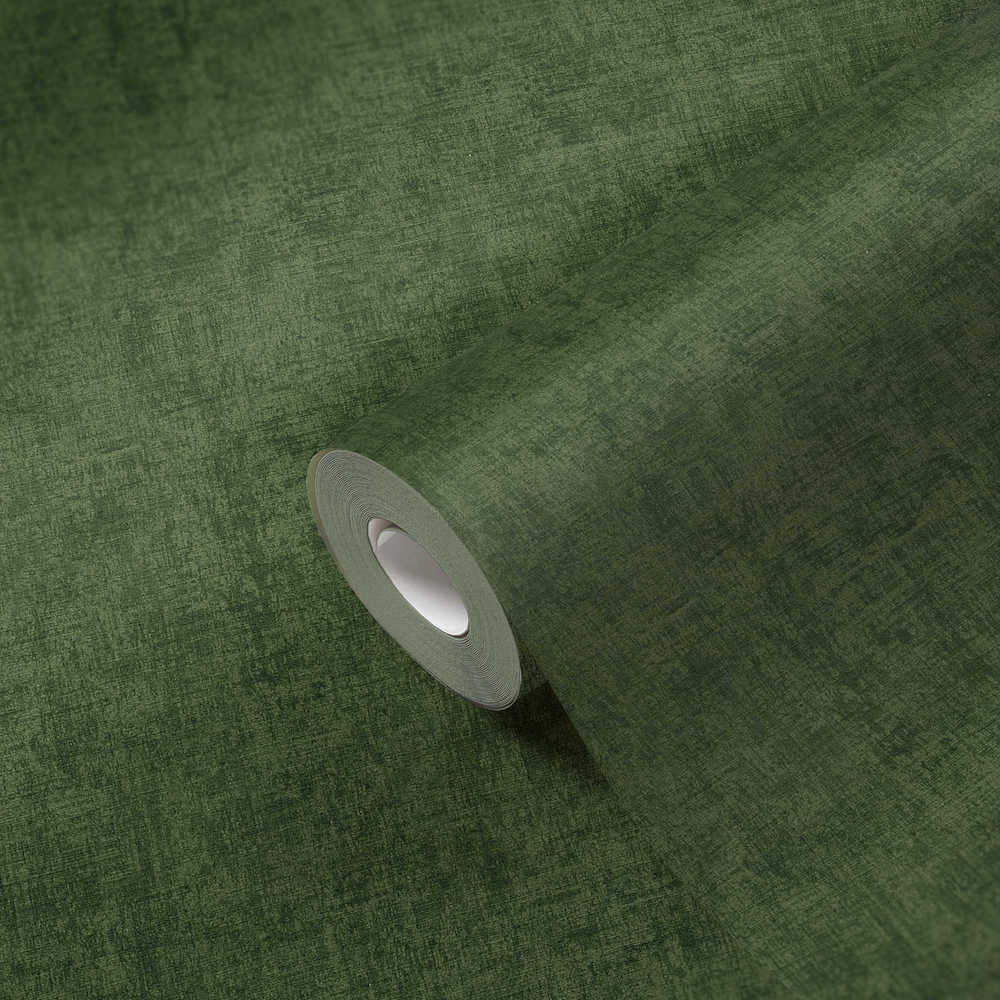 Greenery - Lovely Linen Look plain wallpaper AS Creation    