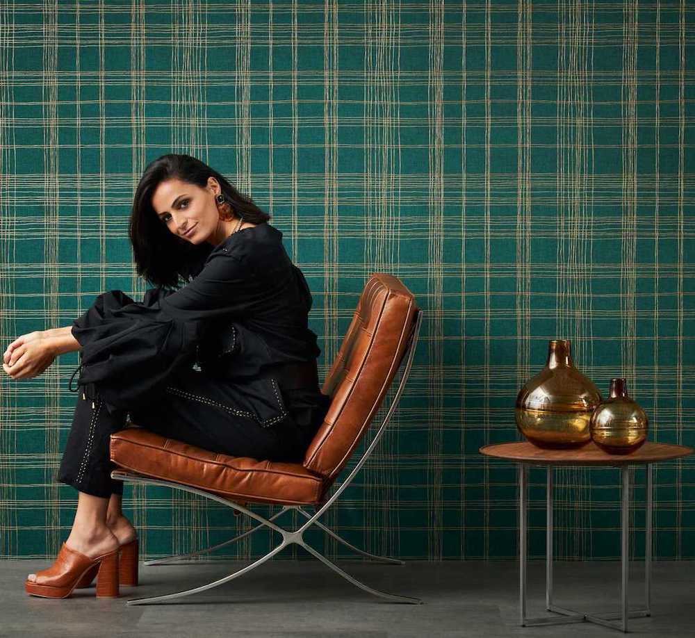 Metropolitan Stories 2 - Metallic Tartan geometric wallpaper AS Creation    
