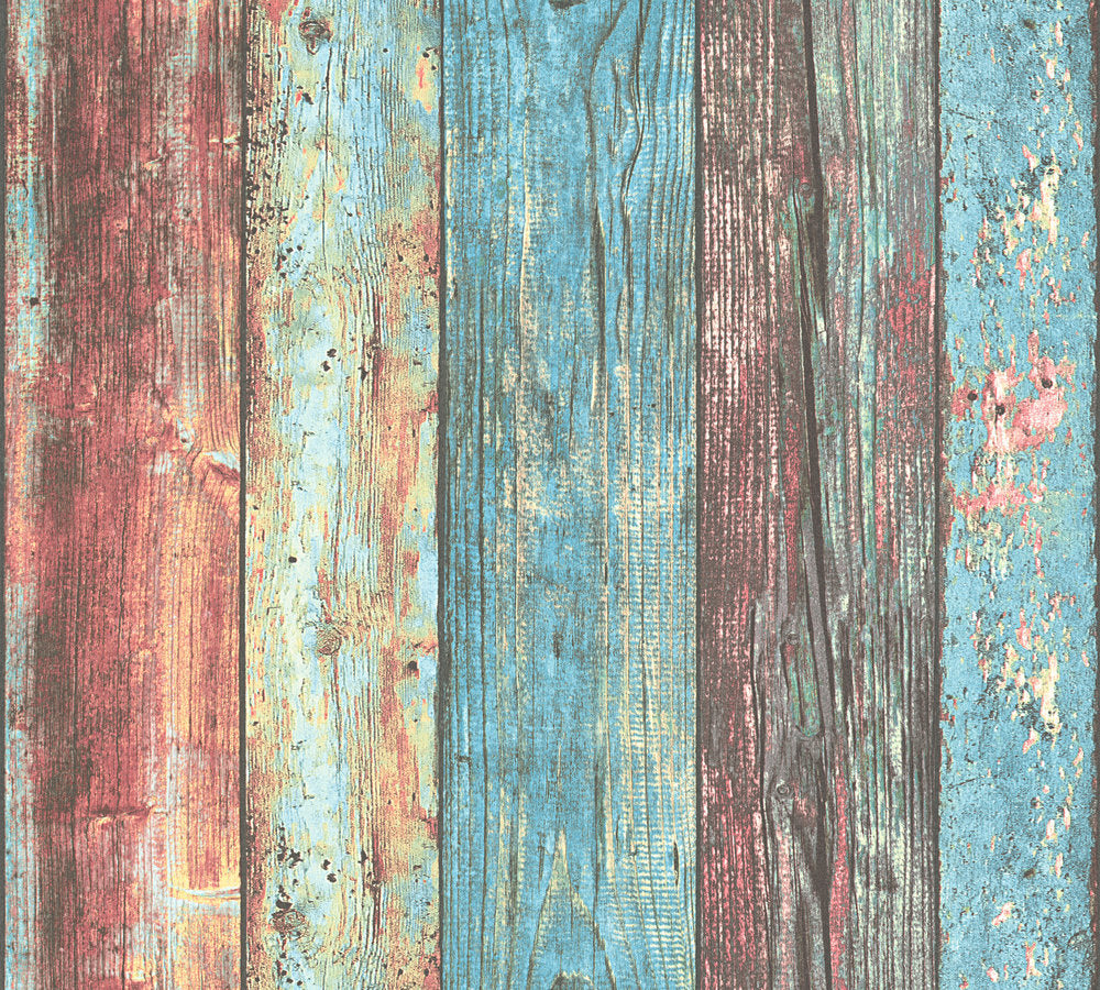 Industrial Elements - Rainbow Wood industrial wallpaper AS Creation Roll   307231