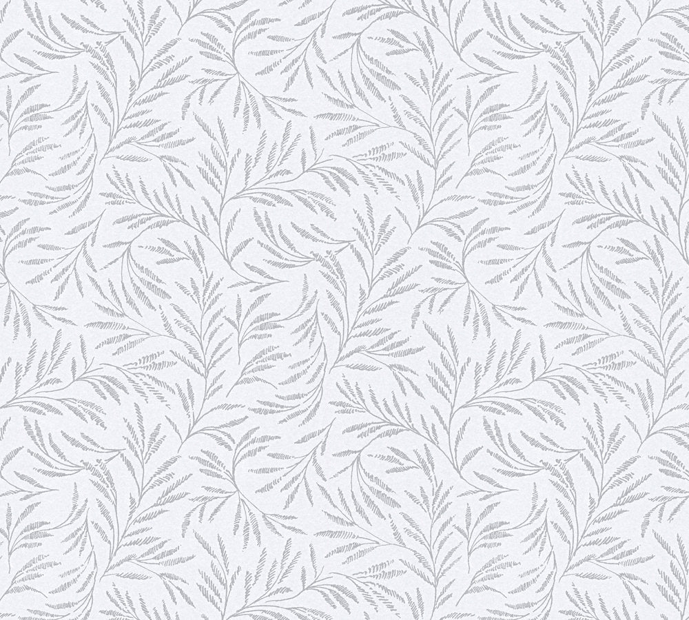 Alpha - Metallic Botanical botanical wallpaper AS Creation Roll Light Grey  333261