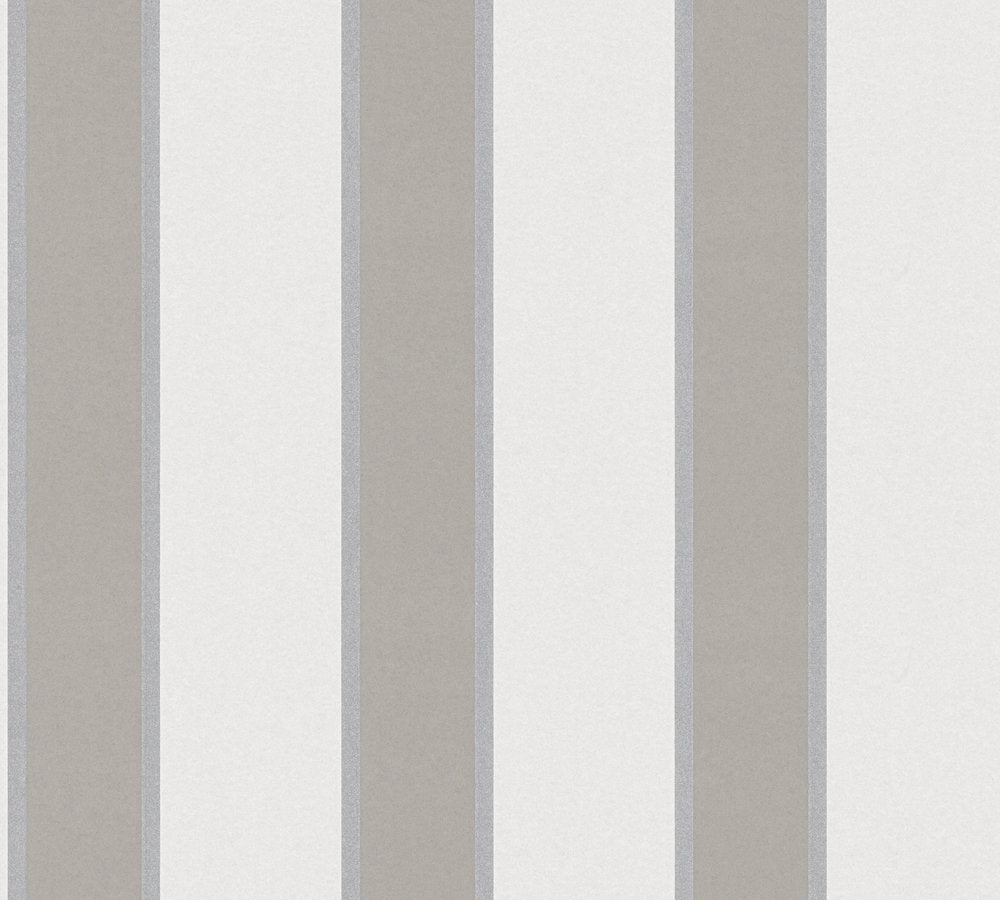 Alpha - Classic Stripes stripe wallpaper AS Creation Roll Grey  333291
