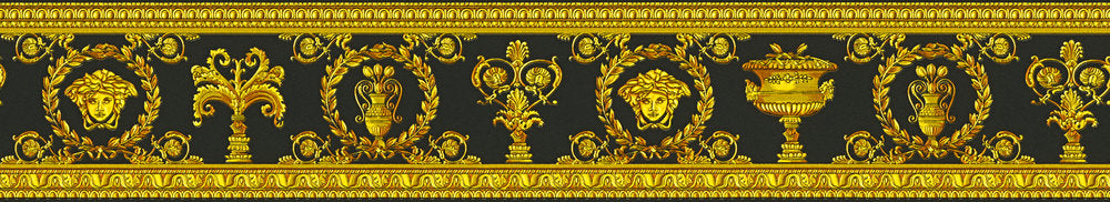 Versace 3 - Border only designer wallpaper AS Creation Roll Black  343051