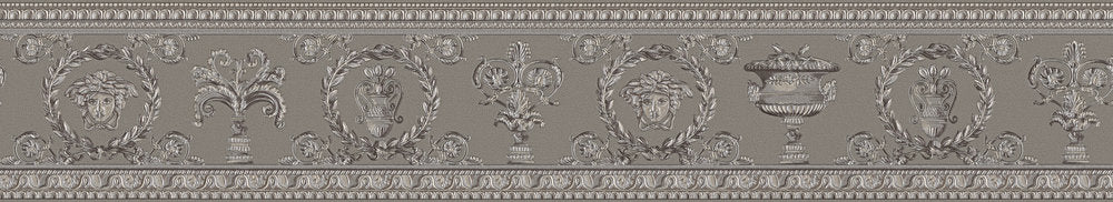 Versace 3 - Border only designer wallpaper AS Creation Roll Grey  343053