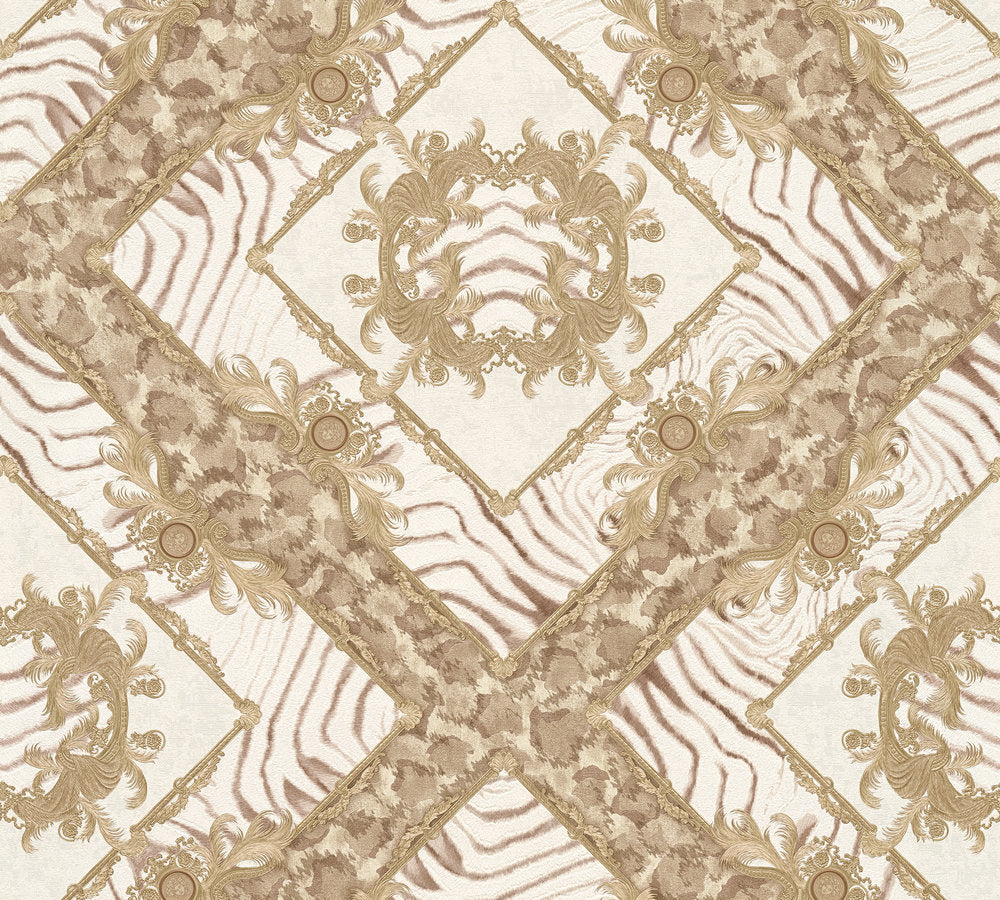 Versace 3 designer wallpaper AS Creation Roll Taupe  349041